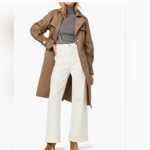 Joe’s Jeans X Andrea’s Lookbook Coco Tan Cotton Trench Coat Size XL